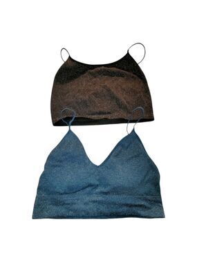 Bundle Of 2 Leisure stretch Glitter Sports Bra Bras XXL